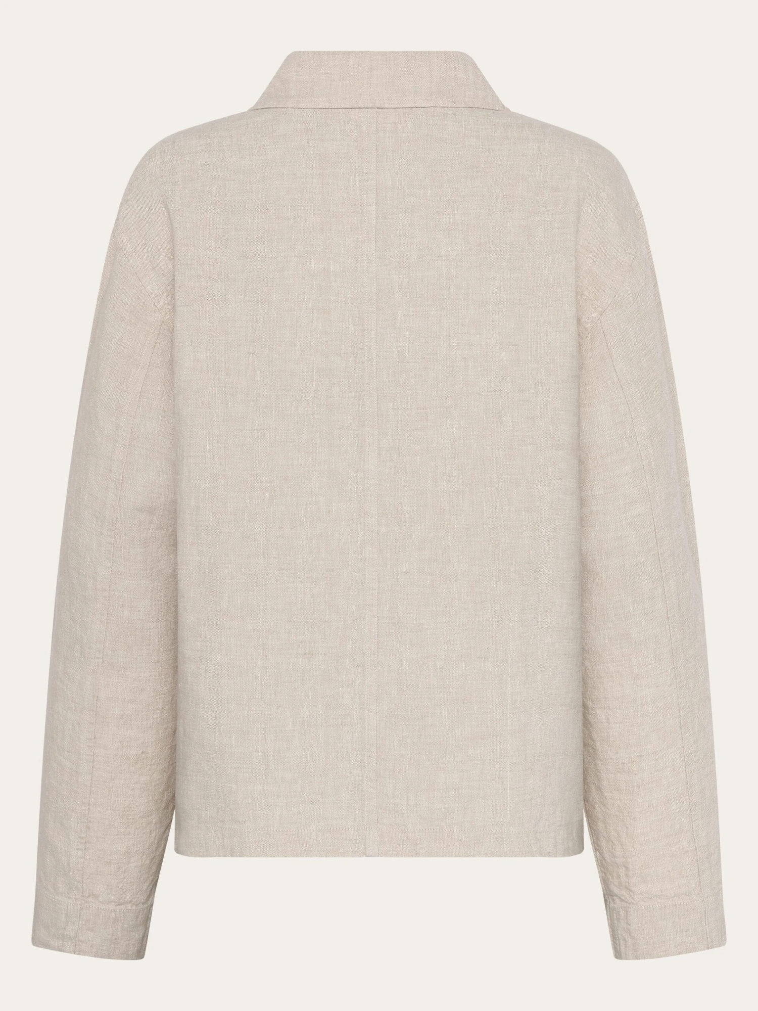 Regular Linen Overshirt - GOTS/Vegan - Yarndyed - Light Feather Gray 5 Regular Linen Overshirt - GOTS/Vegan - Yarndyed - Light Feather Gray - Image 3