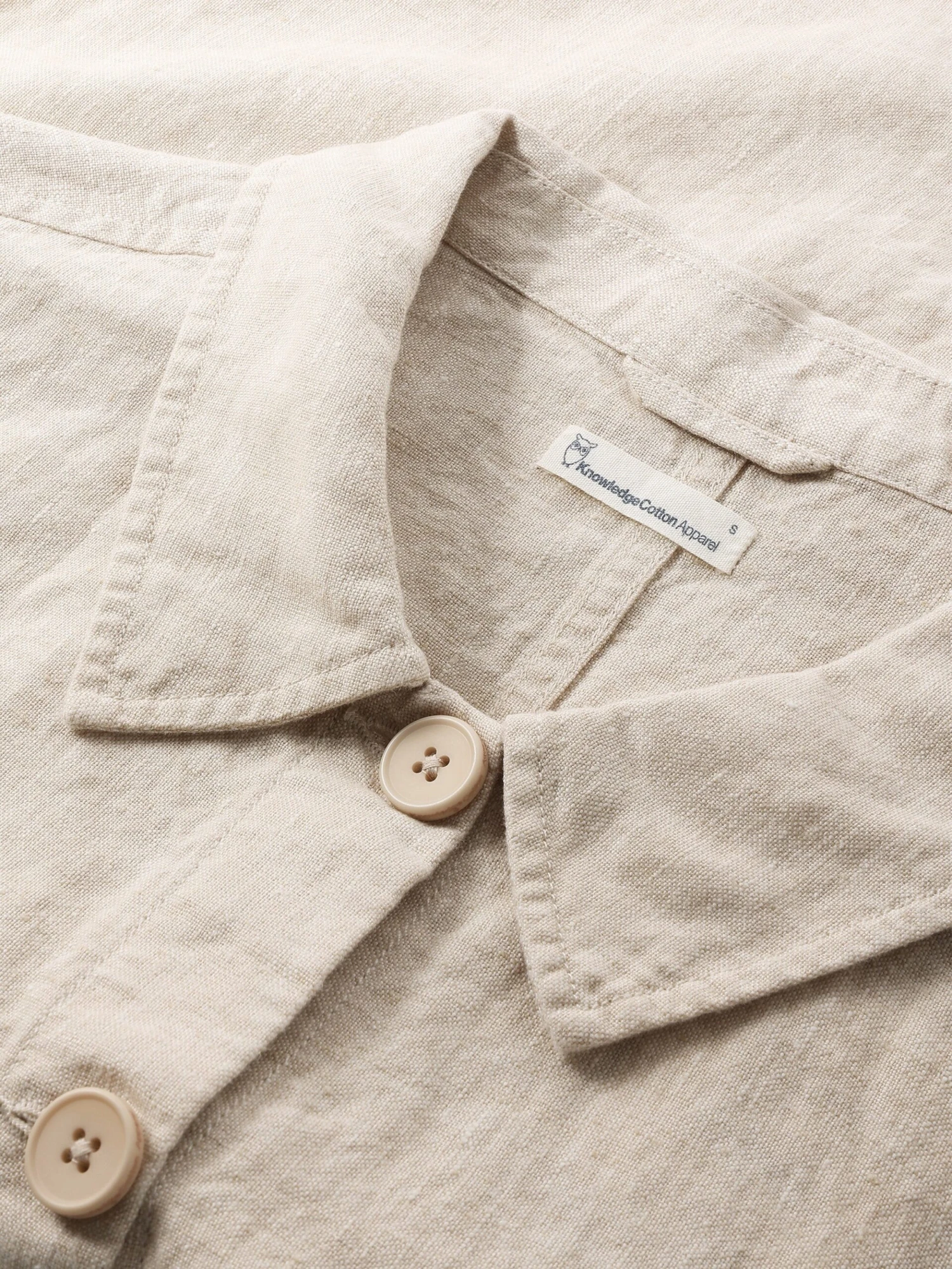 Regular Linen Overshirt - GOTS/Vegan - Yarndyed - Light Feather Gray 6 Regular Linen Overshirt - GOTS/Vegan - Yarndyed - Light Feather Gray - Image 4
