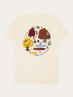 Relaxed Fit Camp Print Tee - GOTS/Vegan - Egret 13 Relaxed Fit Camp Print Tee - GOTS/Vegan - Egret -Knowledge Cotton Apparel Store Relaxed fit camp print tee GOTS Vegan T shirts 2010055 1387 Egret 5