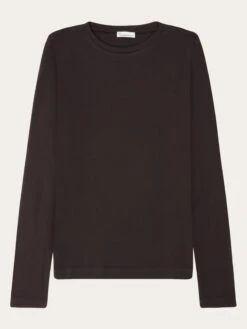 Rib Scoop Neck Long Sleeved - Chocolate Torte