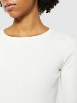 Rib Scoop Neck Long Sleeved - Star White -Knowledge Cotton Apparel Store Rib Scoop neck long sleeved T shirts 2010016 1007 Star White 4