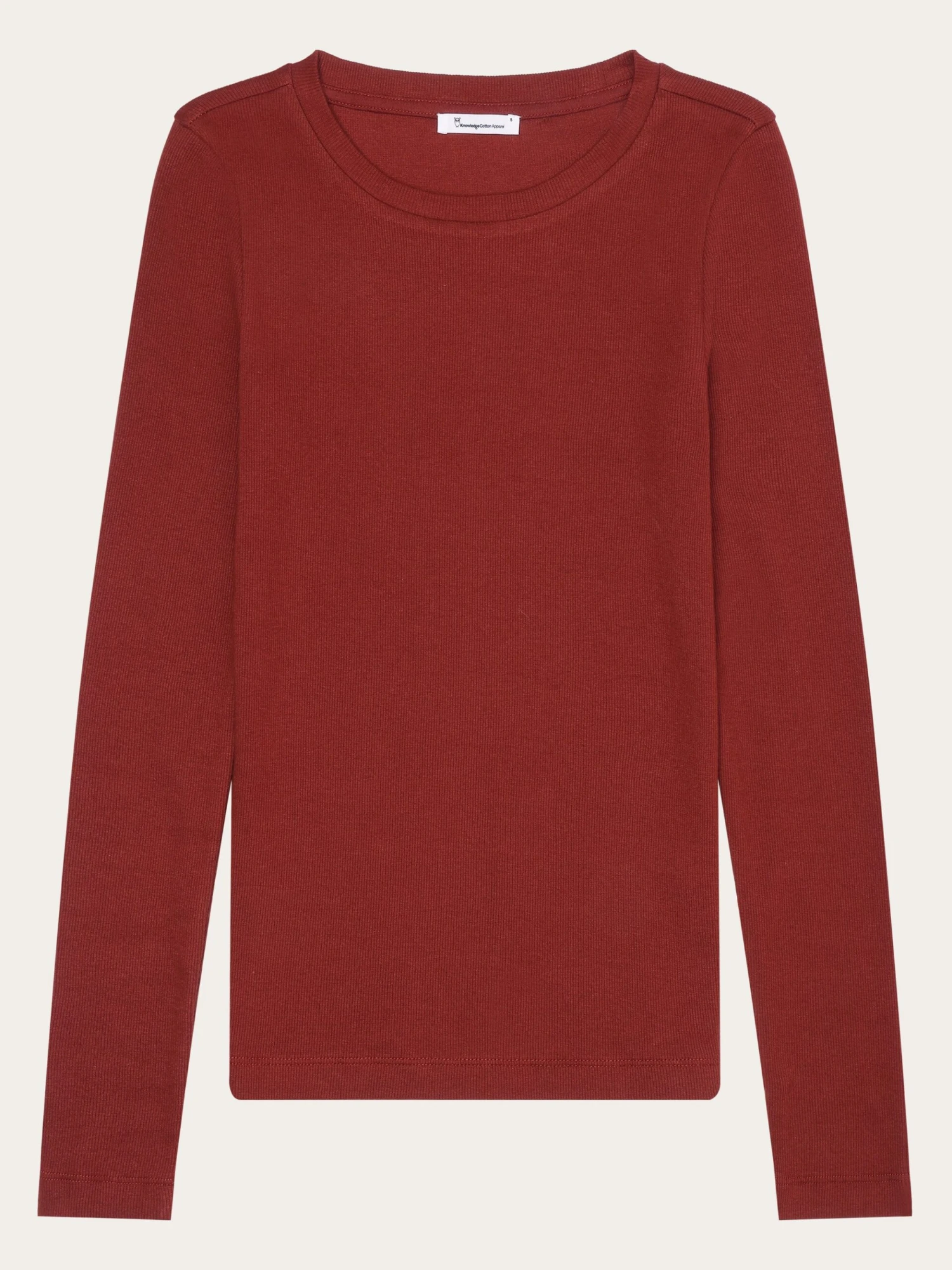 Rib Scoop Neck Long Sleeved - Fired Brick 3 Rib Scoop Neck Long Sleeved - Fired Brick