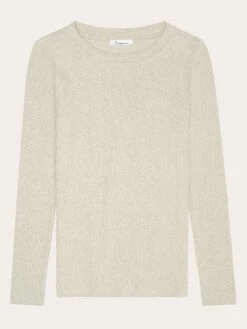 Rib Scoop Neck Long Sleeved - Gray Chateau Melange