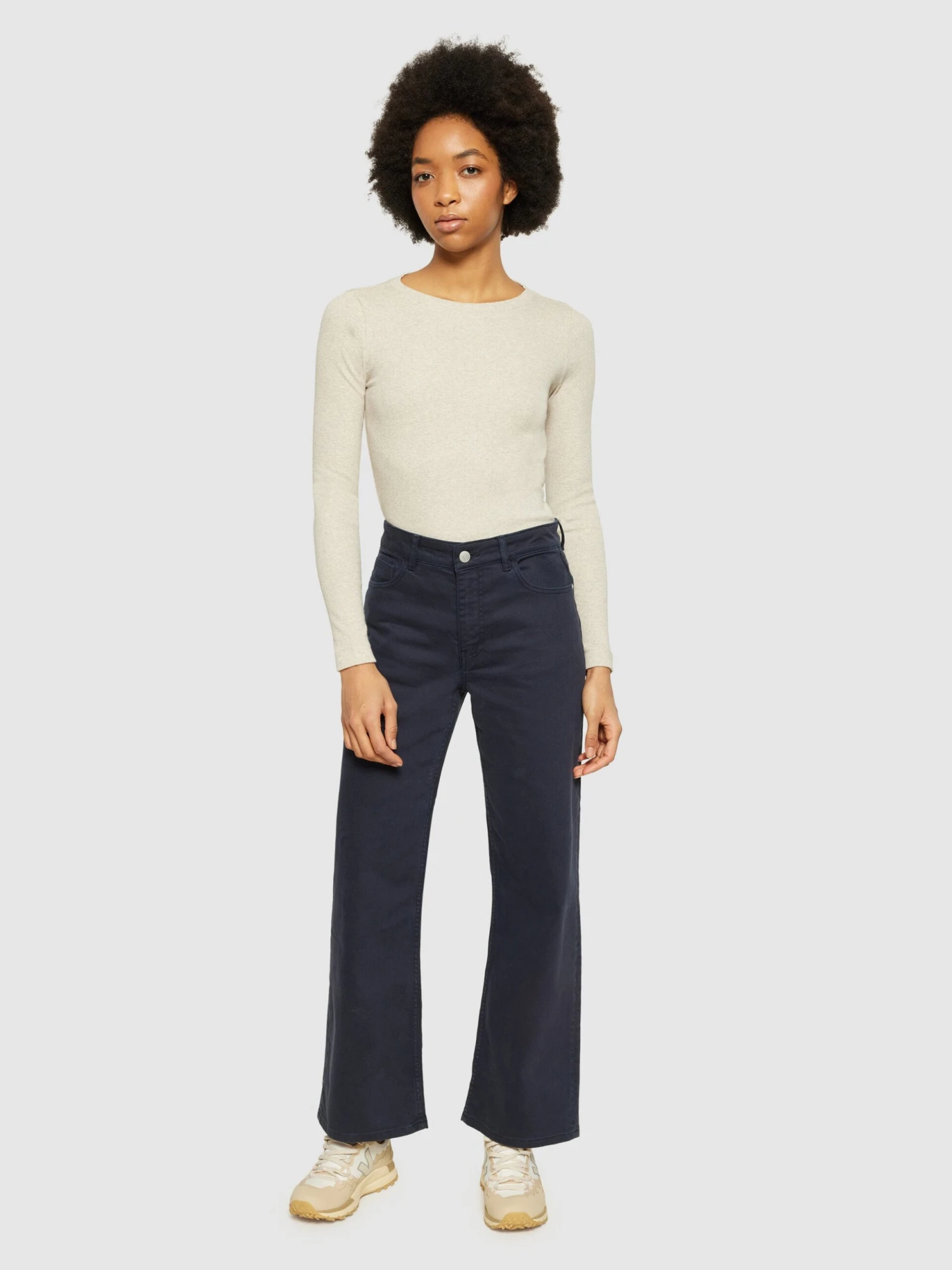 Rib Scoop Neck Long Sleeved - Gray Chateau Melange 6 Rib Scoop Neck Long Sleeved - Gray Chateau Melange - Image 4