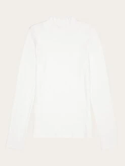 Rib High Neck LS - Star White