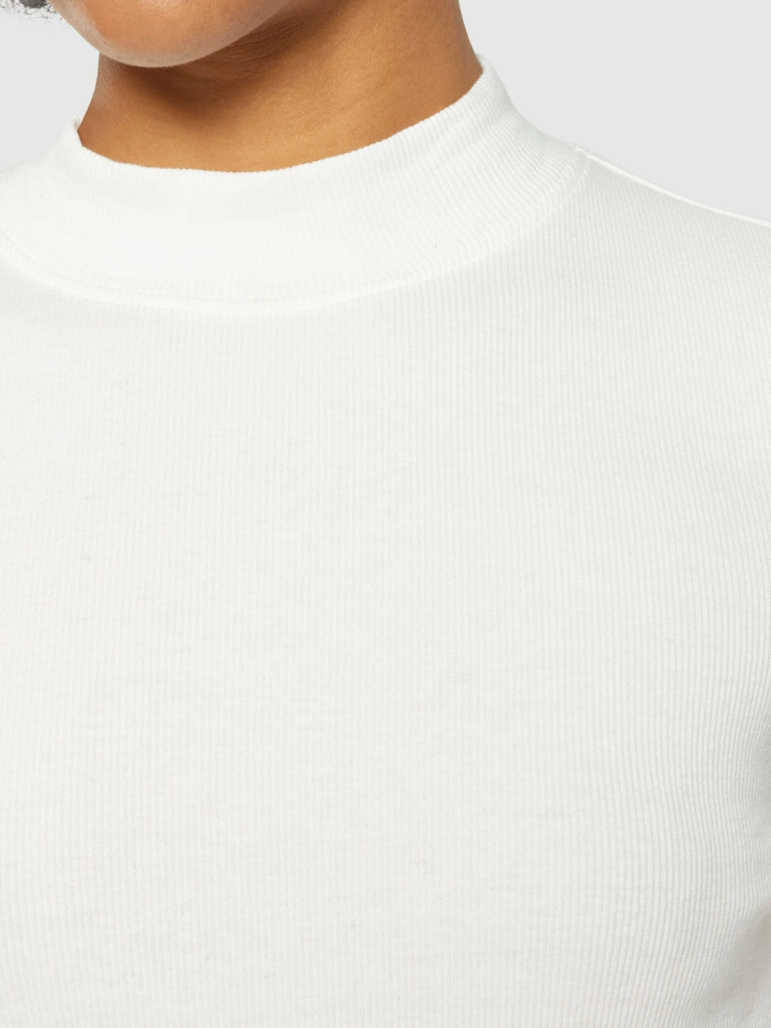 Rib High Neck LS - Star White 7 Rib High Neck LS - Star White - Image 5