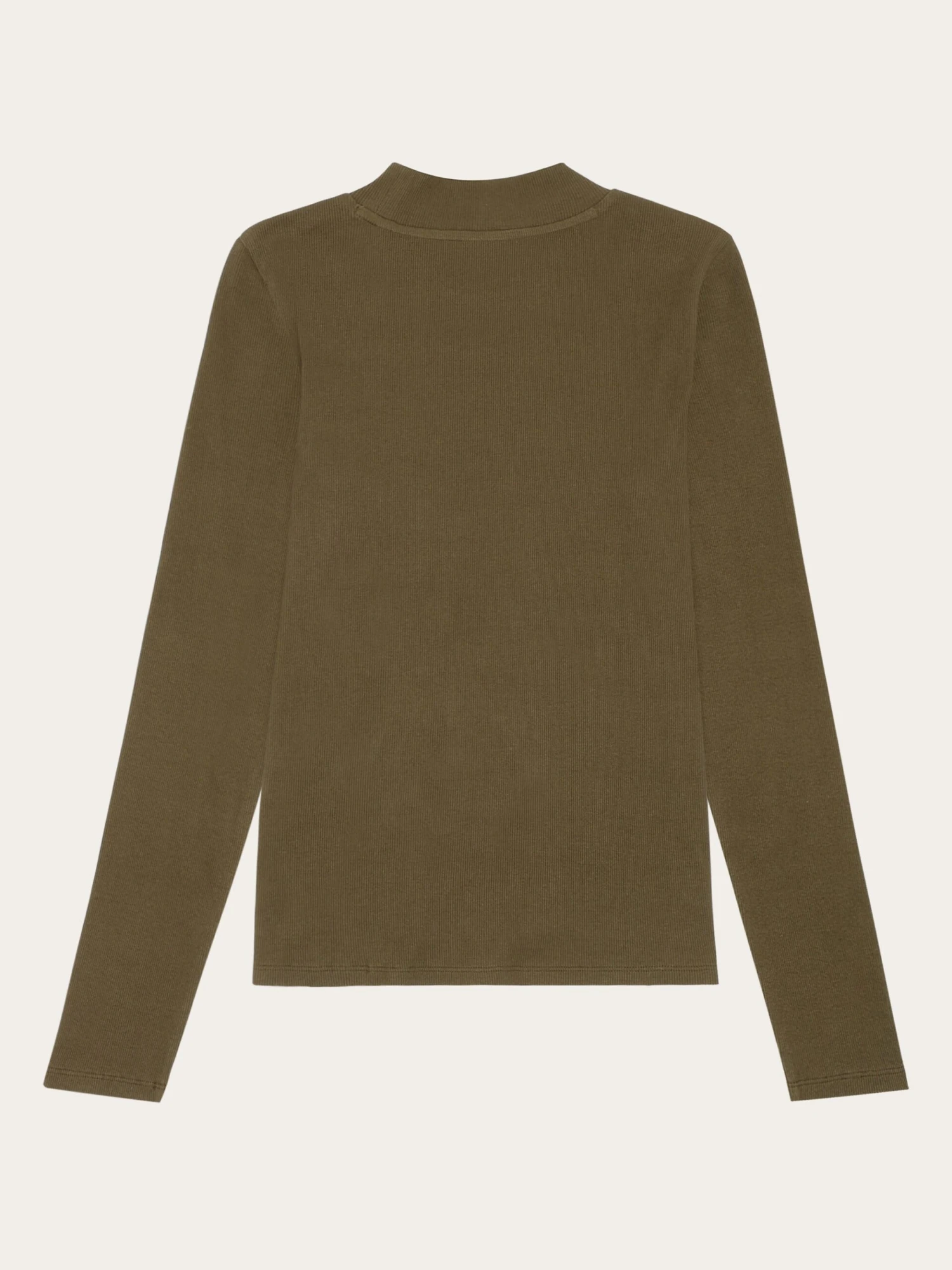 Rib High Neck LS - Dark Olive 8 Rib High Neck LS - Dark Olive - Image 6