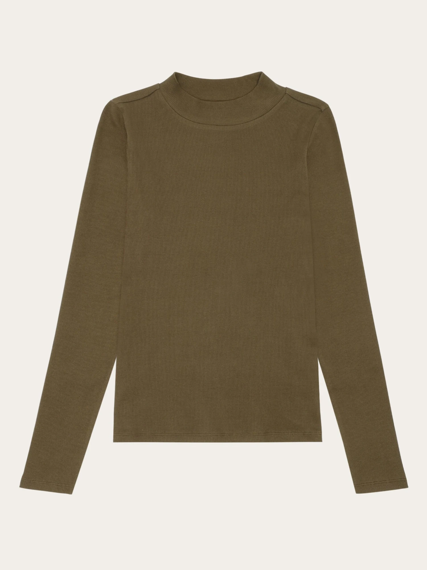 Rib High Neck LS - Dark Olive 3 Rib High Neck LS - Dark Olive