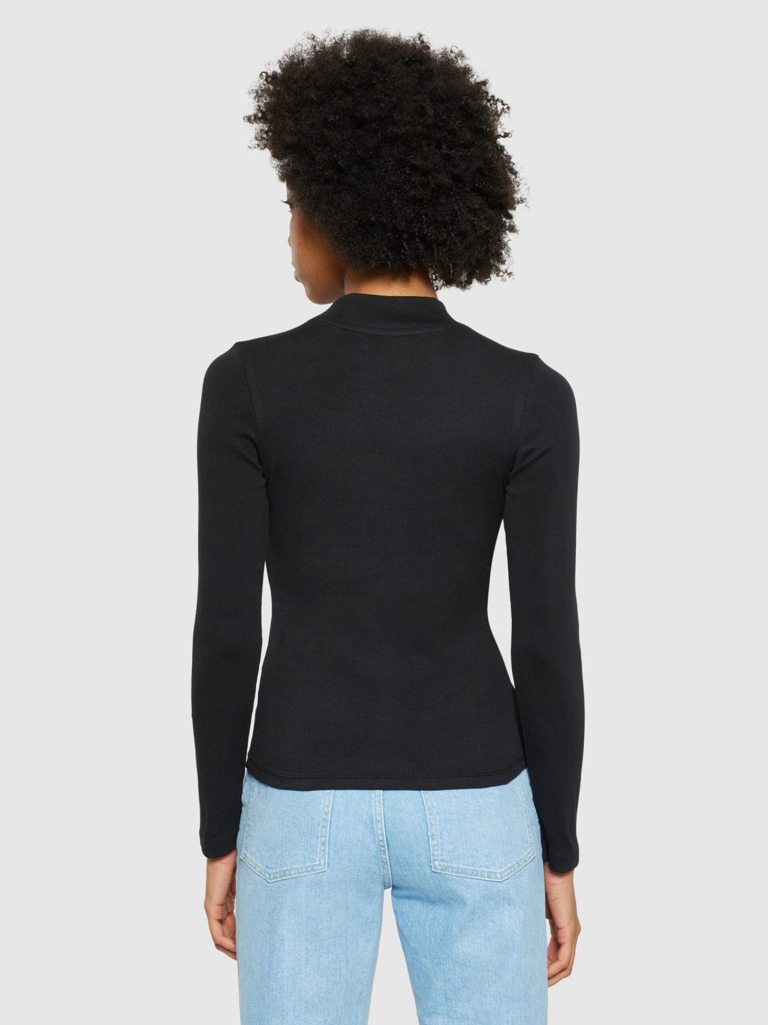 Rib High Neck LS - Black Jet 5 Rib High Neck LS - Black Jet - Image 3