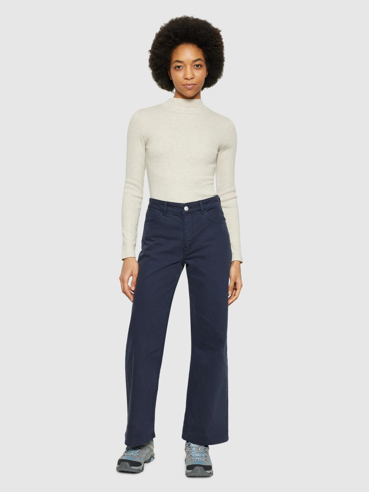 Rib High Neck LS - Gray Chateau Melange 6 Rib High Neck LS - Gray Chateau Melange - Image 4