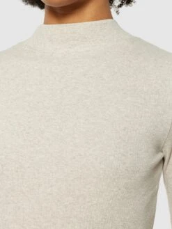 Rib High Neck LS - Gray Chateau Melange 11 Rib High Neck LS - Gray Chateau Melange -Knowledge Cotton Apparel Store Rib high neck LS T shirts 100076 1479 Gray Chateau Melange 4