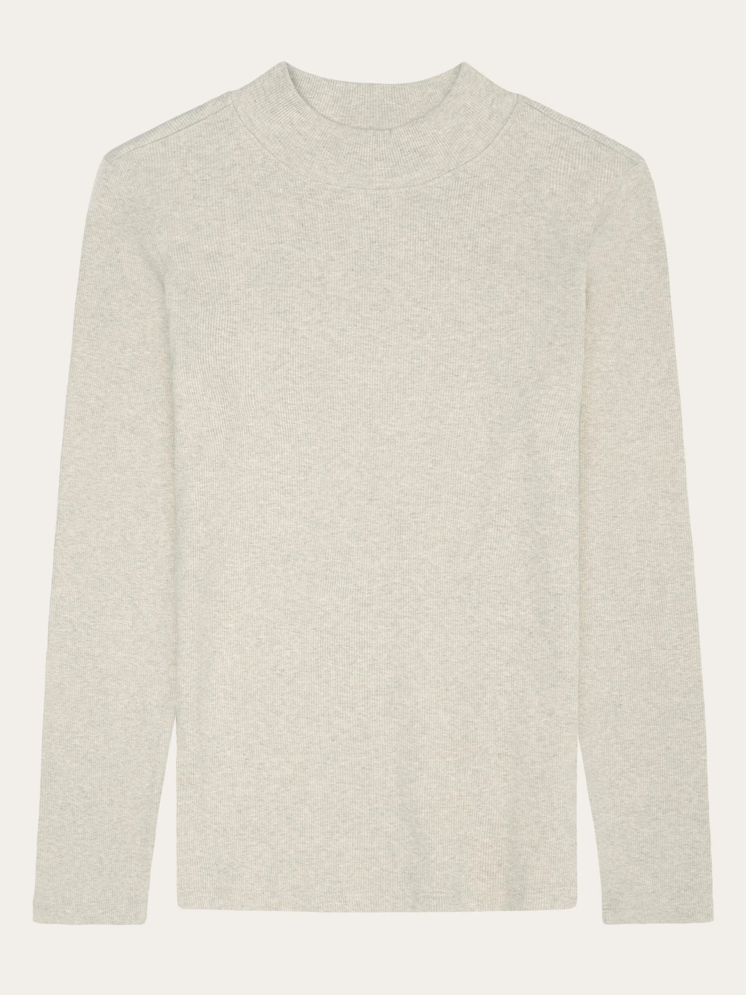 Rib High Neck LS - Gray Chateau Melange 3 Rib High Neck LS - Gray Chateau Melange
