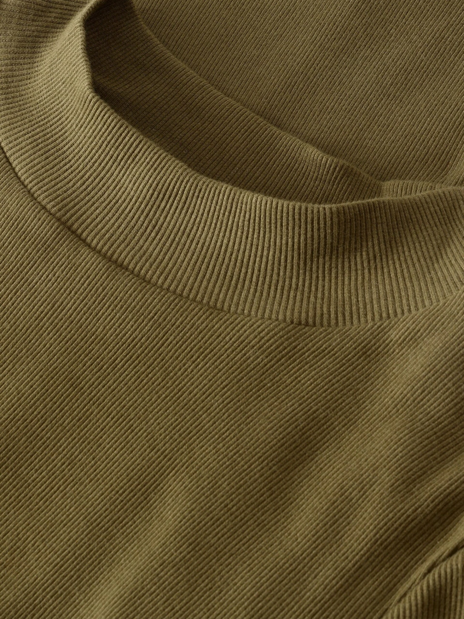 Rib High Neck SS - Dark Olive 7 Rib High Neck SS - Dark Olive - Image 5