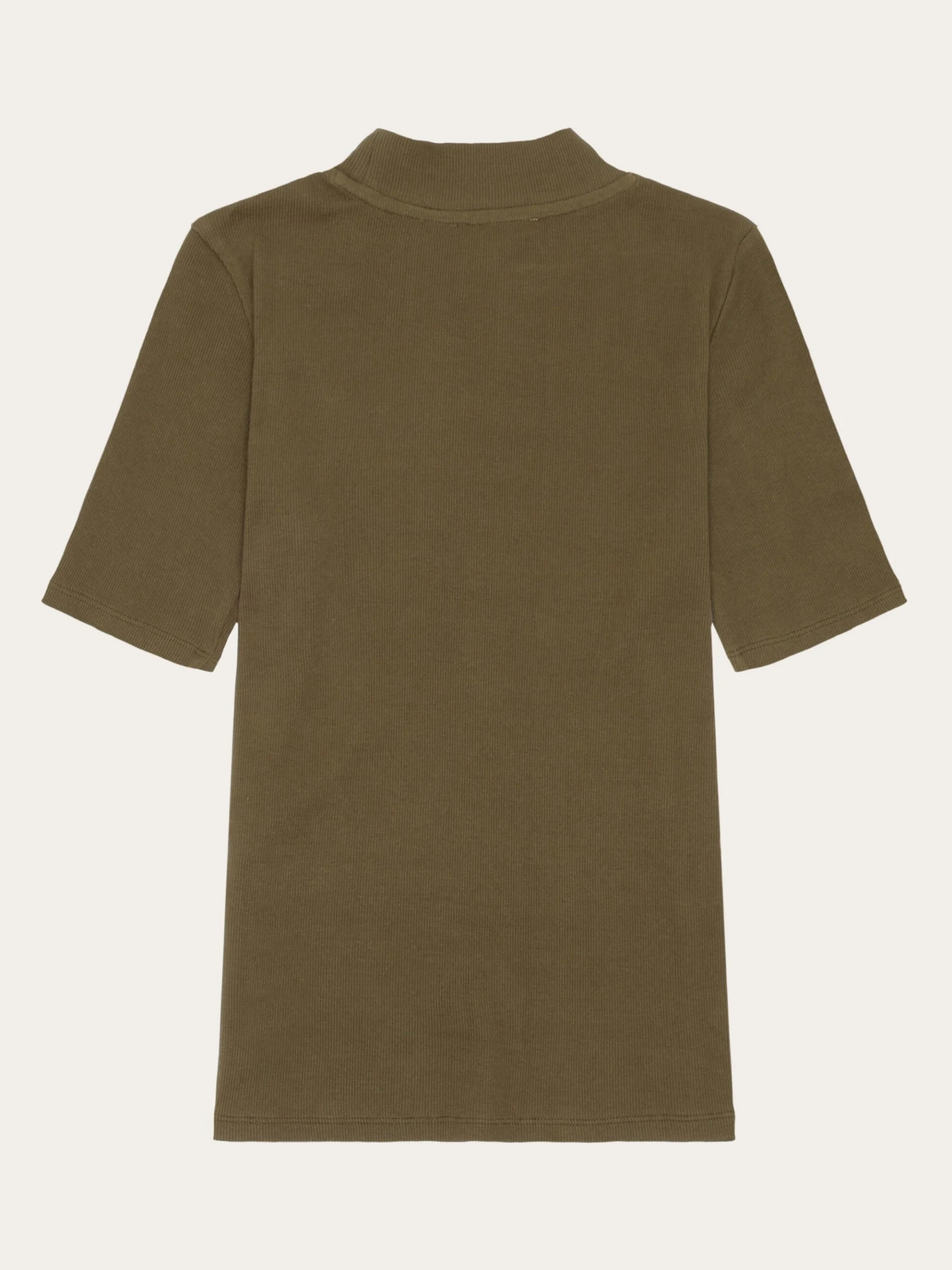 Rib High Neck SS - Dark Olive 8 Rib High Neck SS - Dark Olive - Image 6