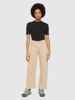 Rib High Neck Short Sleeve - Black Jet -Knowledge Cotton Apparel Store Rib high neck short sleeve T shirts 2010034 1300 Black Jet 12