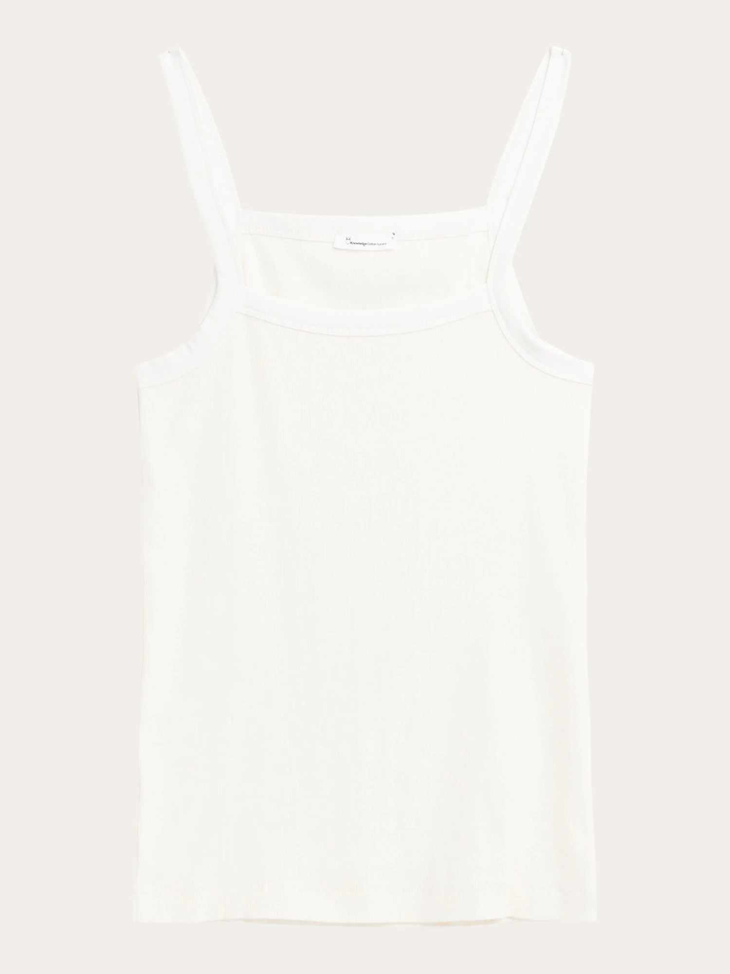 Rib Strap Top - Star White 3 Rib Strap Top - Star White