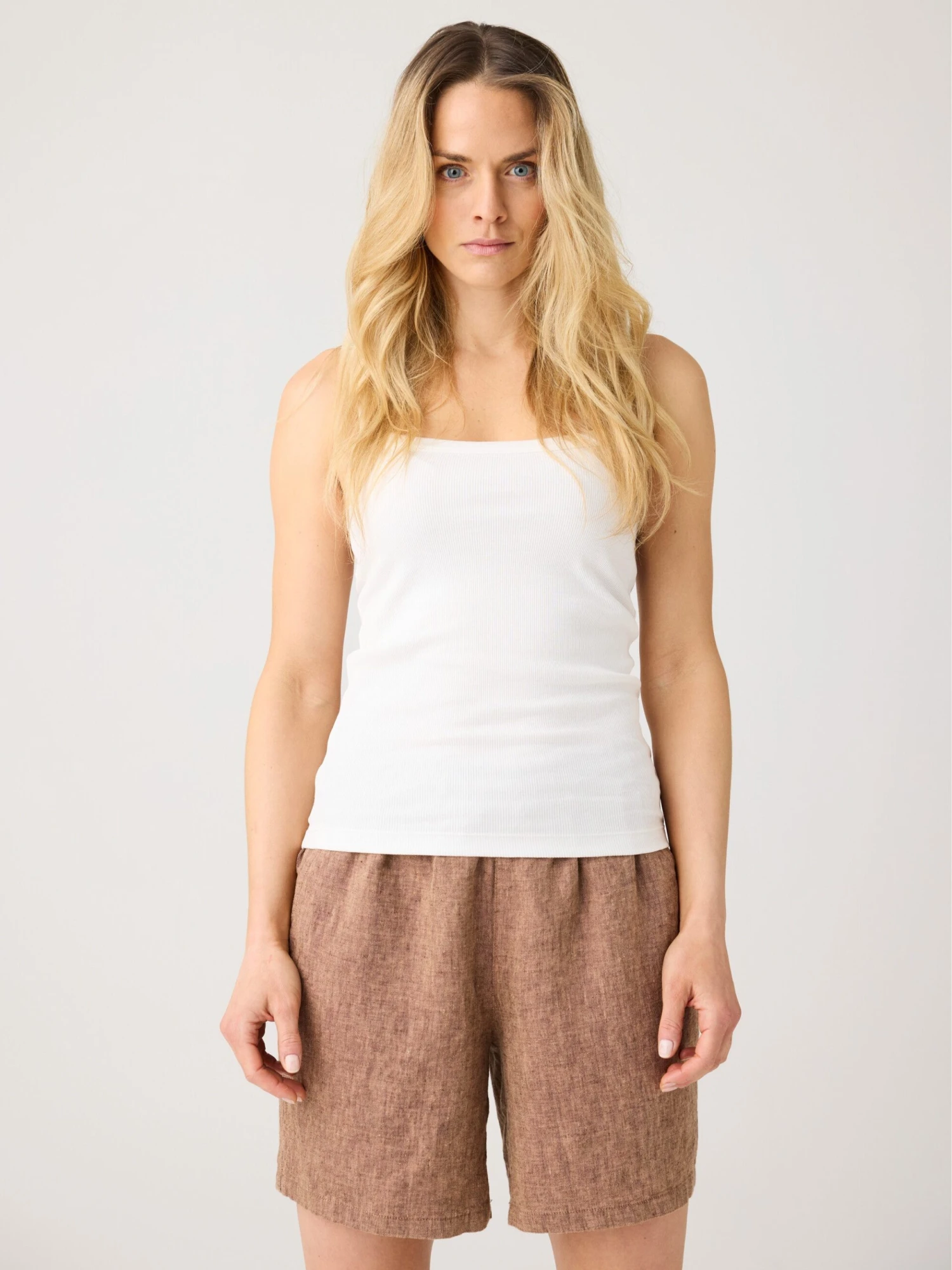 Rib Strap Top - Star White 6 Rib Strap Top - Star White - Image 4