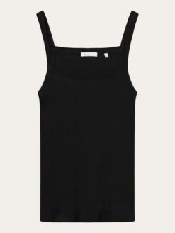 Rib Strap Top - Black Jet