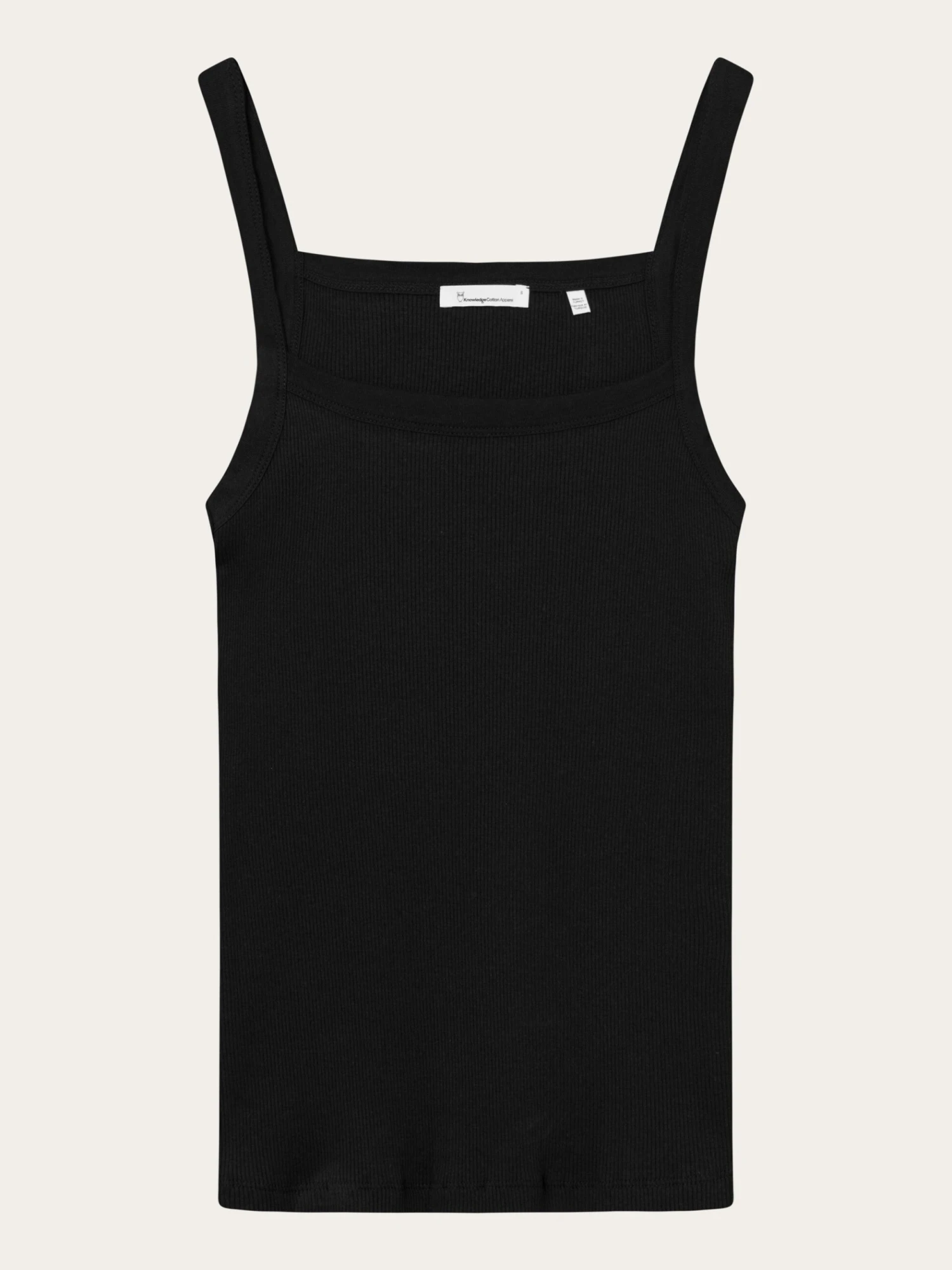 Rib Strap Top - Black Jet 3 Rib Strap Top - Black Jet