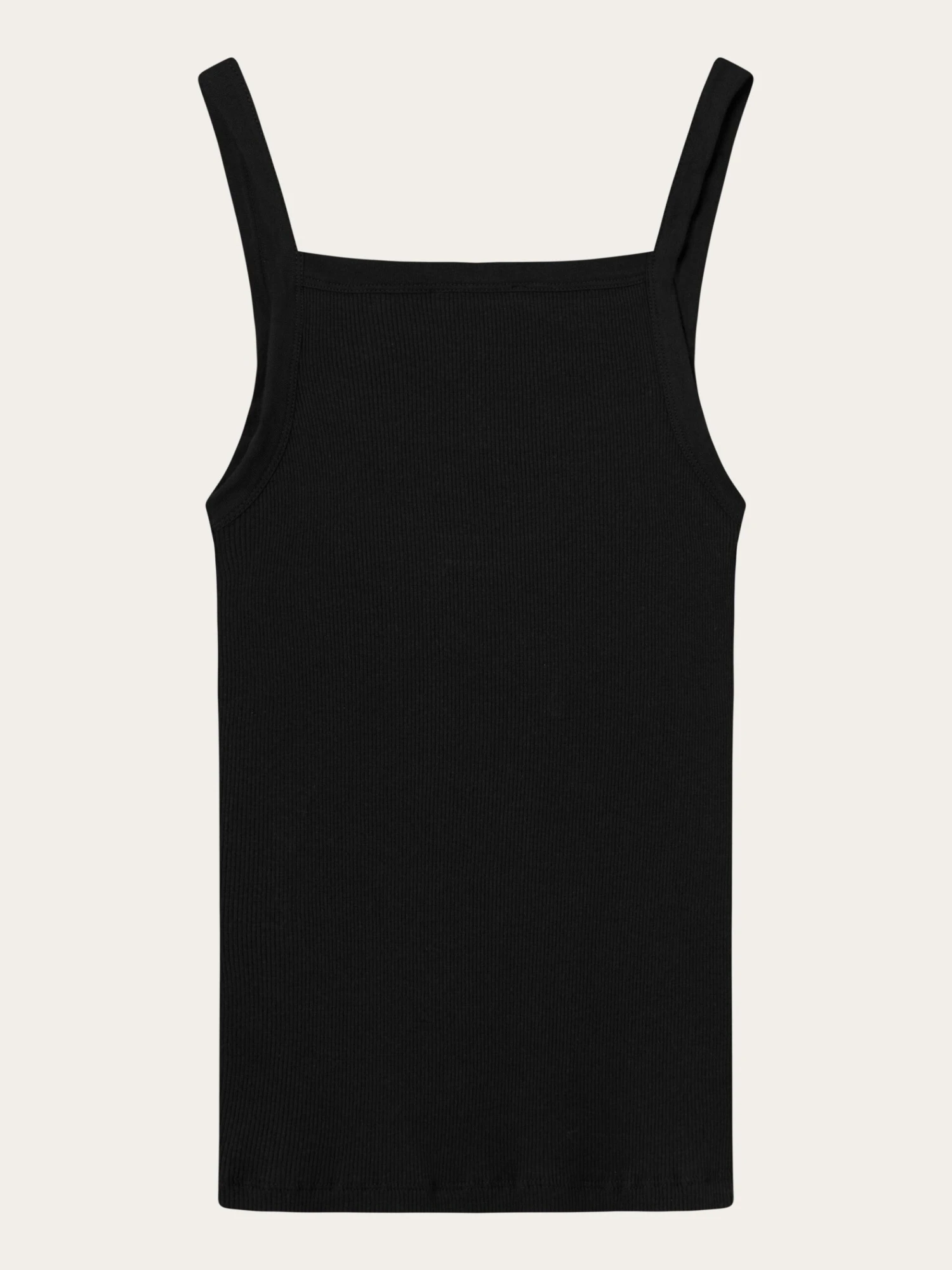 Rib Strap Top - Black Jet 7 Rib Strap Top - Black Jet - Image 5