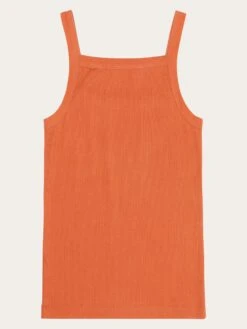 Rib Strap Top - Langoustino 7 Rib Strap Top - Langoustino -Knowledge Cotton Apparel Store Rib strap top T shirts 2010015 1481 Langoustino 2