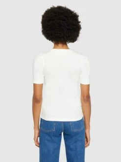 Rib T-shirt - Star White -Knowledge Cotton Apparel Store Rib t shirt T shirts 2010014 1007 Star White 2