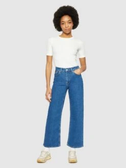 Rib T-shirt - Star White -Knowledge Cotton Apparel Store Rib t shirt T shirts 2010014 1007 Star White 3