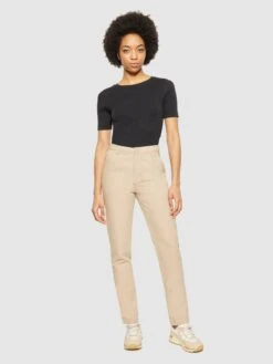 Rib T-shirt - Black Jet -Knowledge Cotton Apparel Store Rib t shirt T shirts 2010014 1300 Black Jet 12