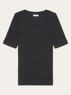 Rib T-shirt - Black Jet
