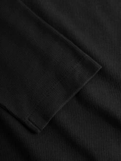 Rib T-shirt - Black Jet -Knowledge Cotton Apparel Store Rib t shirt T shirts 2010014 1300 Black Jet 6