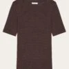 Rib T-shirt - Chocolate Plum 2 Rib T-shirt - Chocolate Plum -Knowledge Cotton Apparel Store Rib t shirt T shirts 2010014 1394 Chocolate Plum