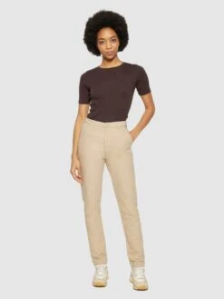 Rib T-shirt - Chocolate Plum -Knowledge Cotton Apparel Store Rib t shirt T shirts 2010014 1394 Chocolate Plum 3