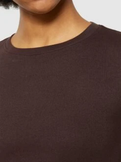 Rib T-shirt - Chocolate Plum -Knowledge Cotton Apparel Store Rib t shirt T shirts 2010014 1394 Chocolate Plum 4