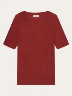 Rib T-shirt - Fired Brick