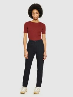 Rib T-shirt - Fired Brick -Knowledge Cotton Apparel Store Rib t shirt T shirts 2010014 1478 Fired Brick 3