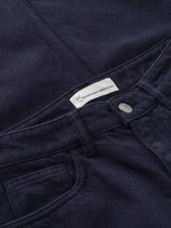 Stella Slim Twill Pants - Night Sky -Knowledge Cotton Apparel Store Stella slim twill pants Pants 2070088 1412 Night Sky 2