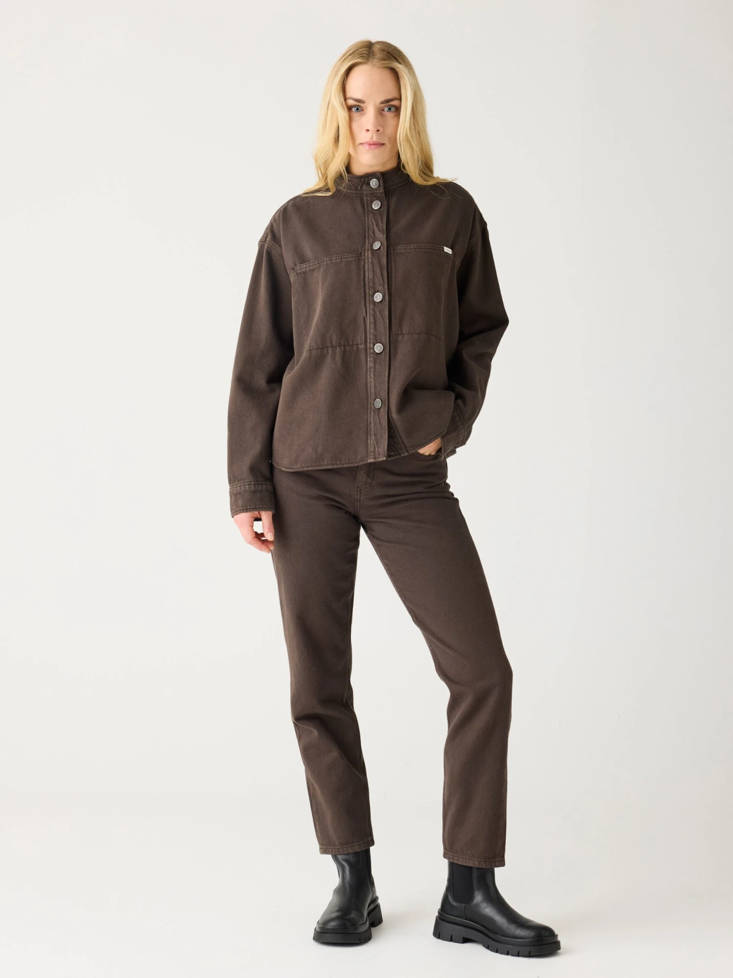 Stella Slim Twill Pants - Chocolate Torte 4 Stella Slim Twill Pants - Chocolate Torte - Image 2