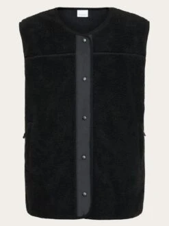 Teddy Crew Neck Vest - GRS/Vegan - Black Jet