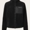 Teddy High Neck Zip Jacket - Black Jet 1 Teddy High Neck Zip Jacket - Black Jet -Knowledge Cotton Apparel Store Teddy high neck zip jacket Fleeces 300023 1300 Black Jet