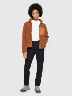 Teddy High Neck Zip Jacket - Mocha Bisque 10 Teddy High Neck Zip Jacket - Mocha Bisque -Knowledge Cotton Apparel Store Teddy high neck zip jacket Fleeces 300023 1426 Mocha Bisque 3