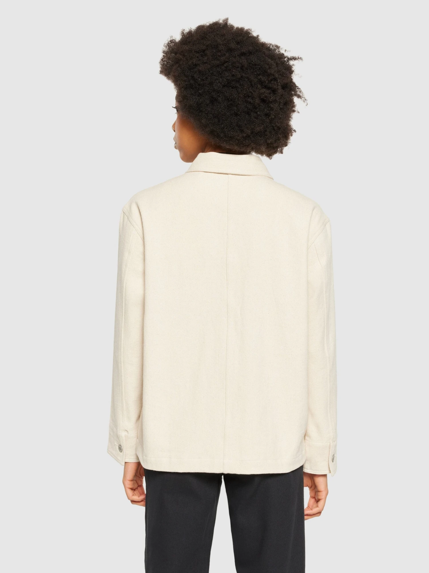 Twill Workwear Jacket - GOTS/Vegan - Egret 5 Twill Workwear Jacket - GOTS/Vegan - Egret - Image 3