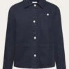 Twill Workwear Jacket - GOTS/Vegan - Night Sky -Knowledge Cotton Apparel Store Twill workwear jacket GOTS Vegan Overshirts 2190022 1412 Night Sky
