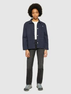 Twill Workwear Jacket - GOTS/Vegan - Night Sky 10 Twill Workwear Jacket - GOTS/Vegan - Night Sky -Knowledge Cotton Apparel Store Twill workwear jacket GOTS Vegan Overshirts 2190022 1412 Night Sky 3