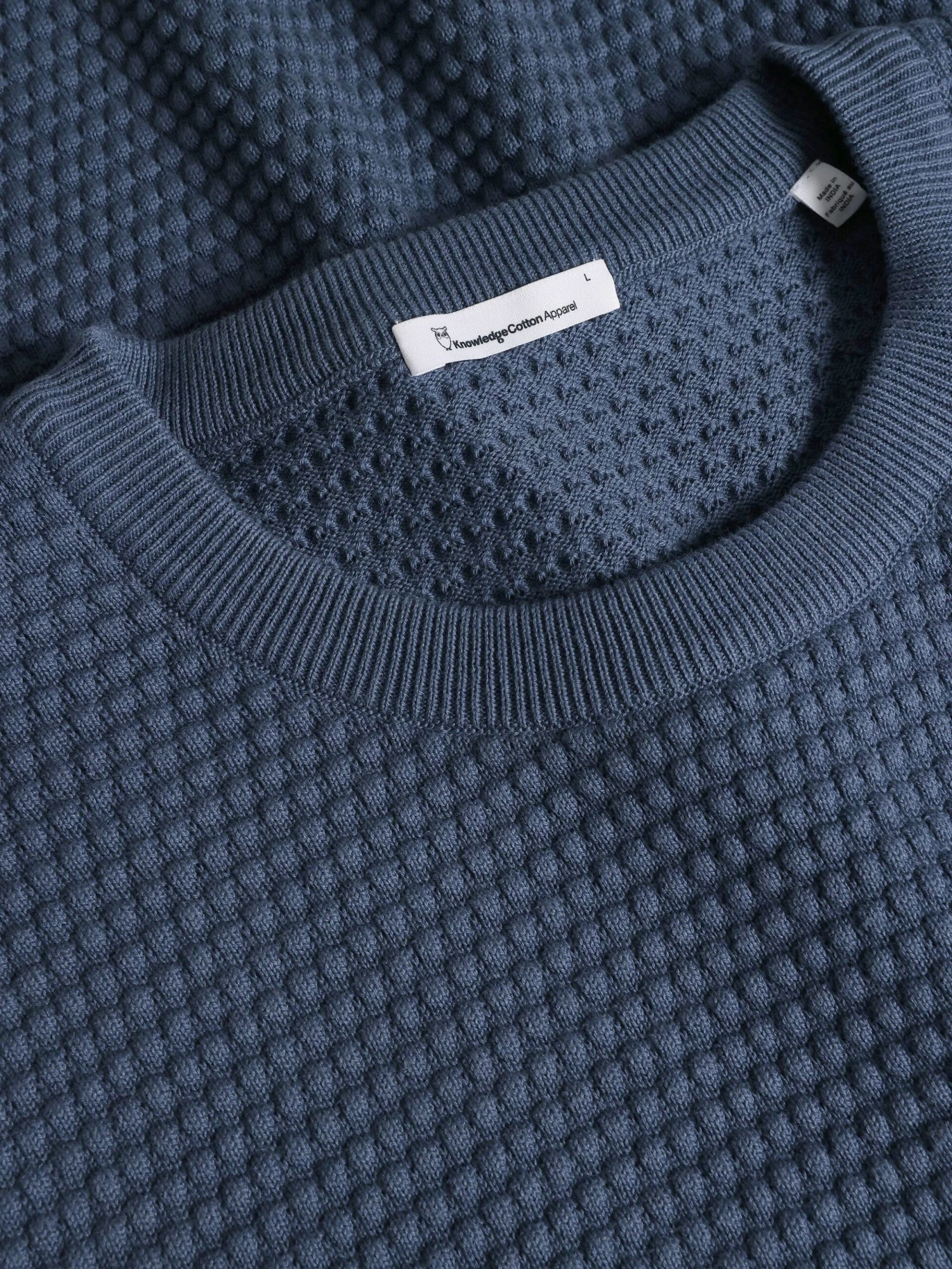 Bubble Knit Crew Neck - Vintage Indigo - Image 2
