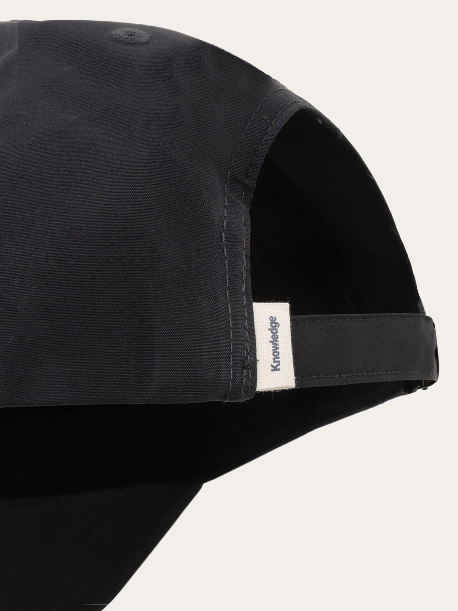 Vent 200 Canvas Badge Cap GOTS - Black Jet 4 Vent 200 Canvas Badge Cap GOTS - Black Jet - Image 2