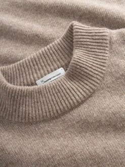 Wool Crew Neck Mid Length Dress - Kelp Melange 15 Wool Crew Neck Mid Length Dress - Kelp Melange -Knowledge Cotton Apparel Store Wool crew neck mid lenght dress Dresses 2200041 1336 Kelp melange 5