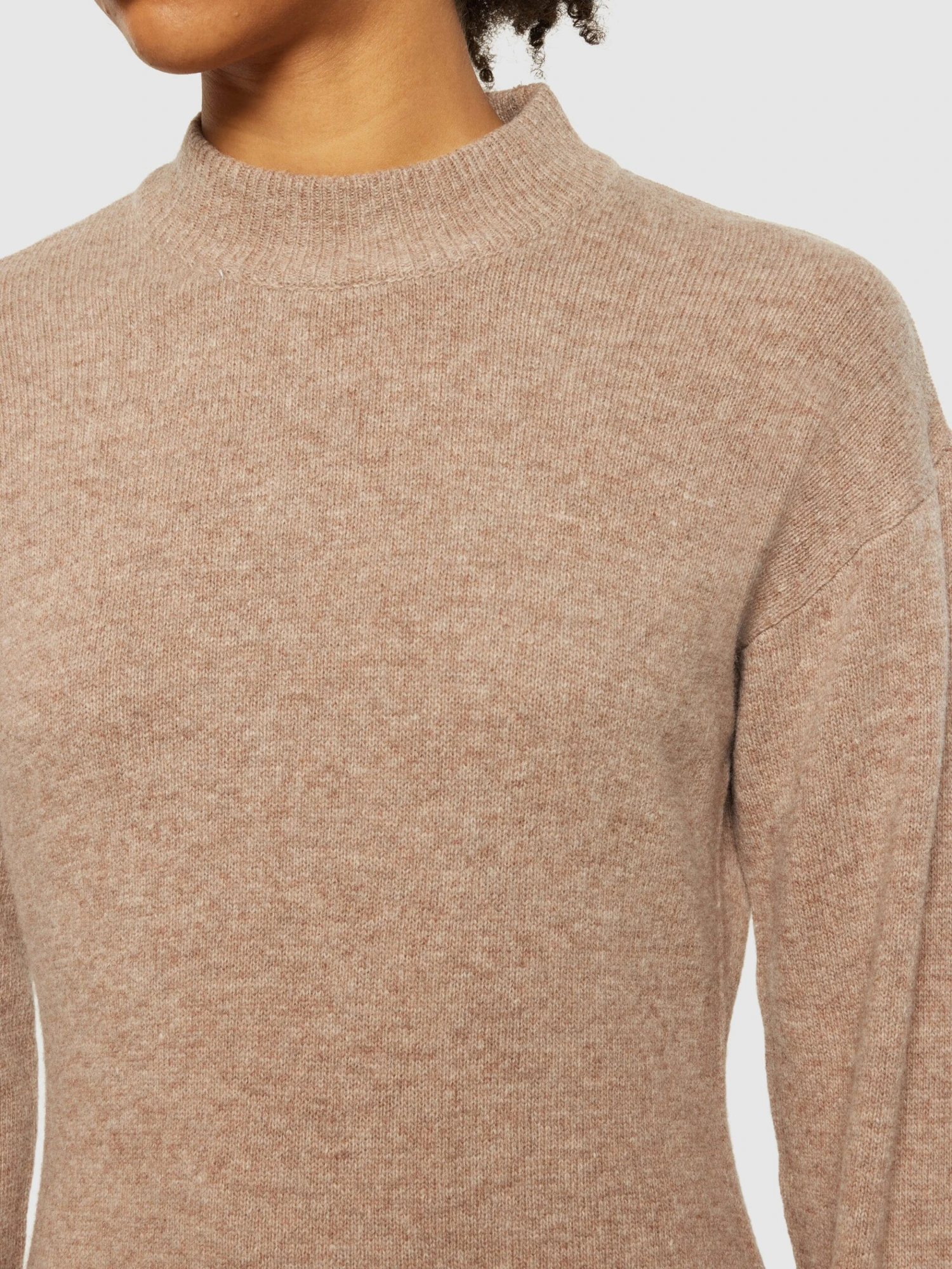 Wool Crew Neck Mid Length Dress - Kelp Melange 7 Wool Crew Neck Mid Length Dress - Kelp Melange - Image 5