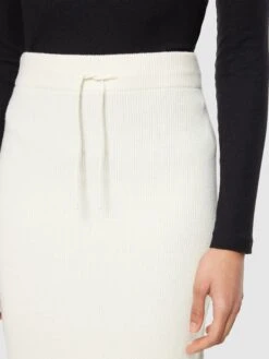 Wool Midth Lengt Rib Knit Skirt - Egret 11 Wool Midth Lengt Rib Knit Skirt - Egret -Knowledge Cotton Apparel Store Wool midth lengt rib knit skirt Skirts 2040013 1387 Egret 4