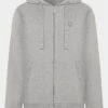Zip Hood Kangaroo Badge Sweat - Grey Melange 1 Zip Hood Kangaroo Badge Sweat - Grey Melange -Knowledge Cotton Apparel Store Zip hood kangaroo badge sweat Sweats 1030015 1012 Grey Melange 4
